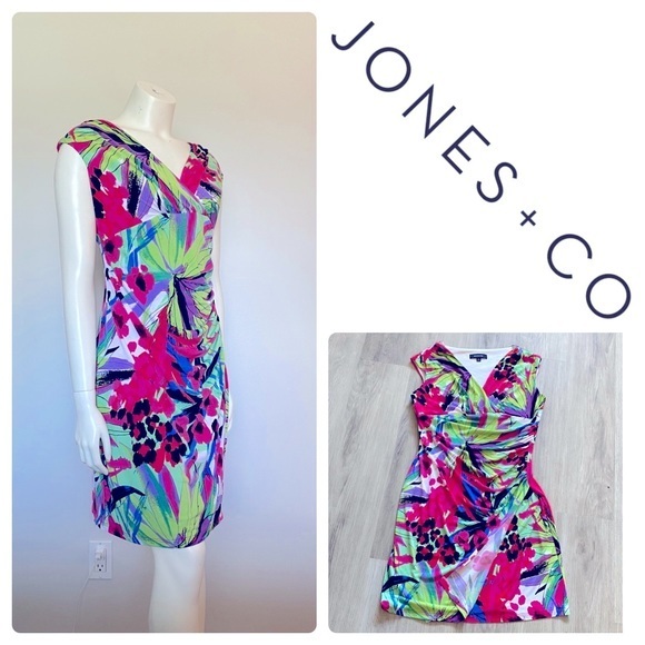 JONES & CO size 12 women’s dress. Like new condition. Stretch quality material - Picture 2 of 10